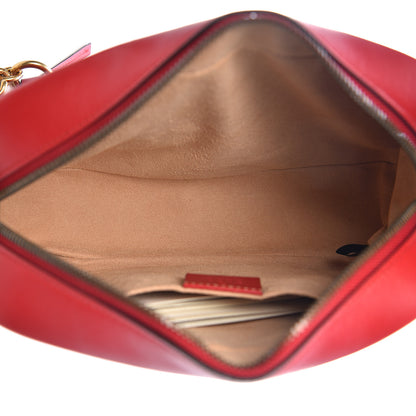 Gucci Calfskin Matelasse Small GG Marmont Chain Shoulder Bag Hibiscus Red 4 of 10