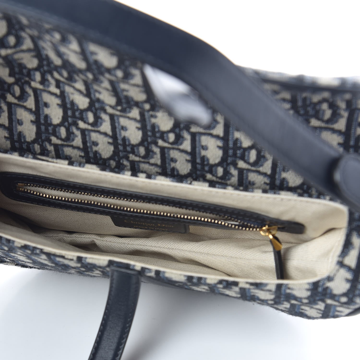 Christian Dior Oblique Saddle Bag Blue 5 of 10