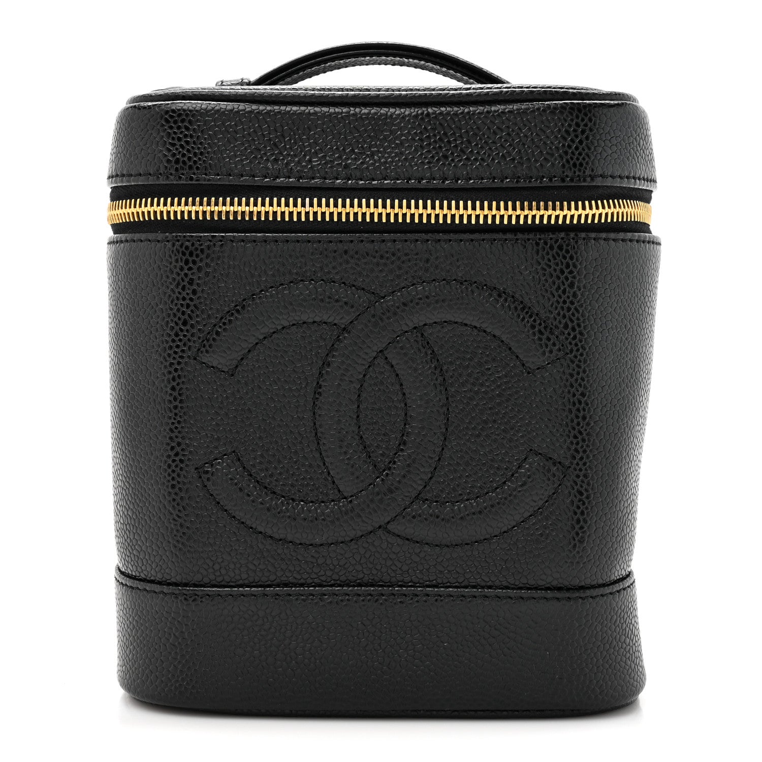 Chanel Caviar Vanity Cosmetic Case Black 1 of 8