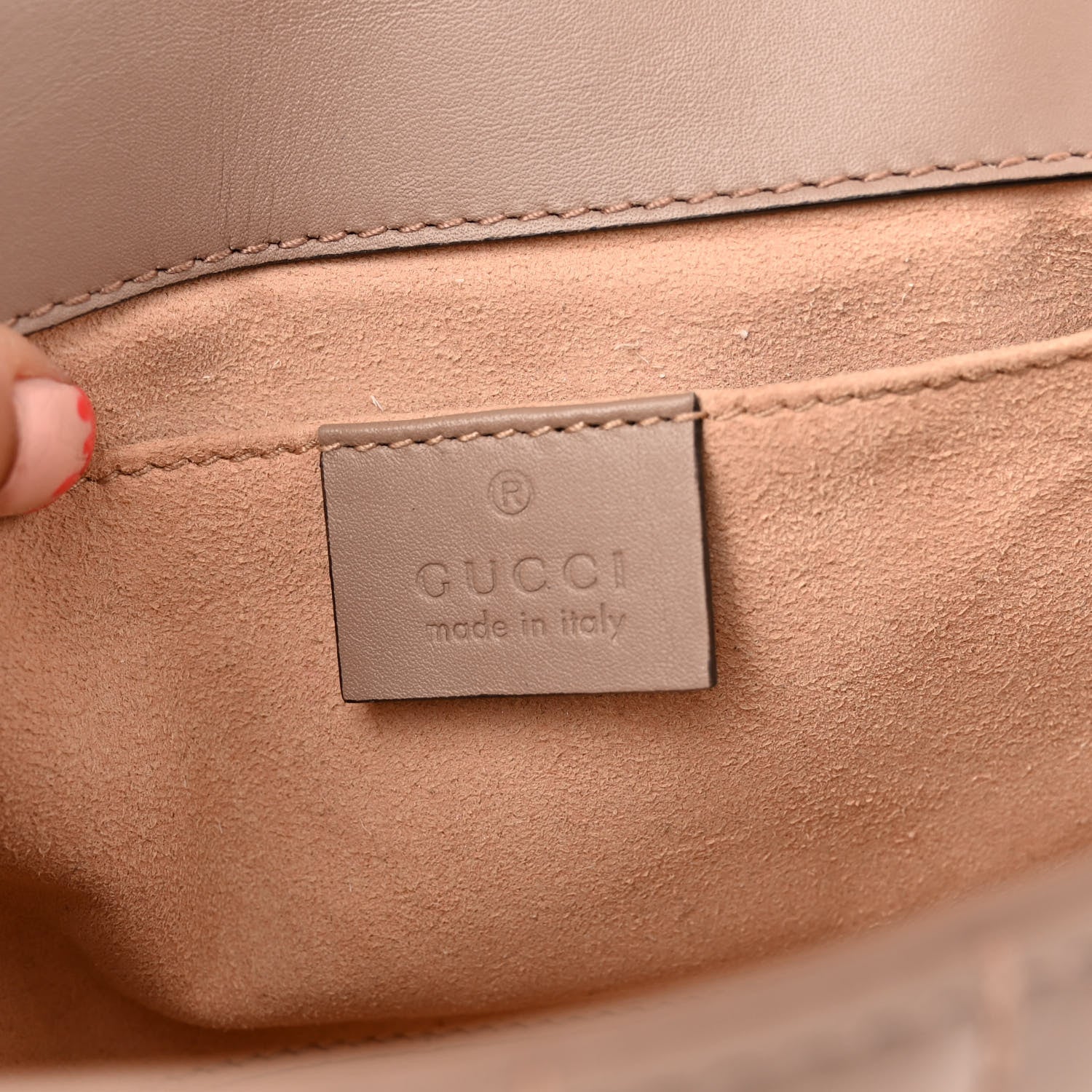 Gucci Calfskin Matelasse Studded Mini Pearly GG Marmont Shoulder Bag Porcelain Rose 6 of 10