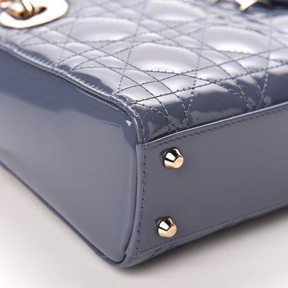 Christian Dior Patent Cannage Mini Lady Dior Light Blue 7 of 9