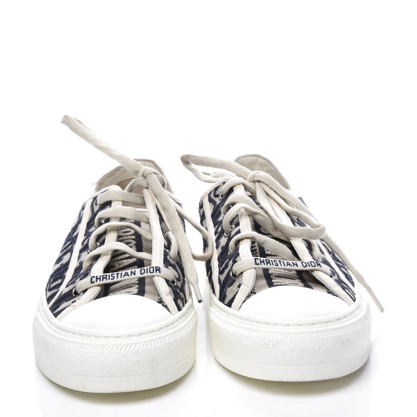 Canvas Oblique Walk'N'Dior Low Top Sneakers 38 Deep Blue