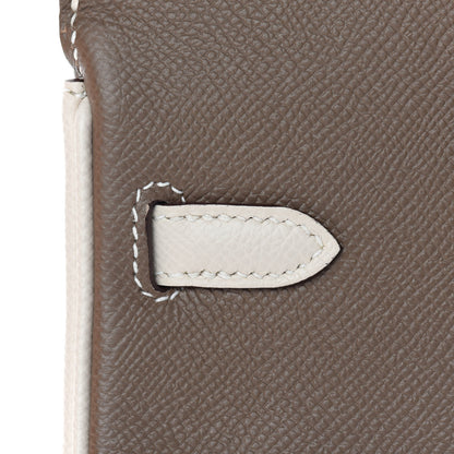 Hermes Epsom Horseshoe Birkin 25 Etoupe Craie 11 of 35