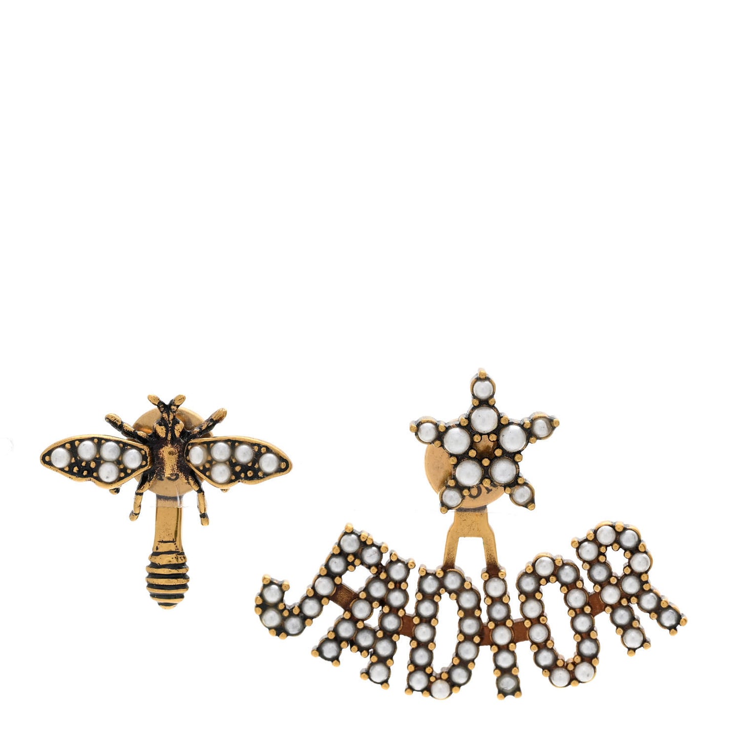 Metal Pearl J'adior Earrings Gold