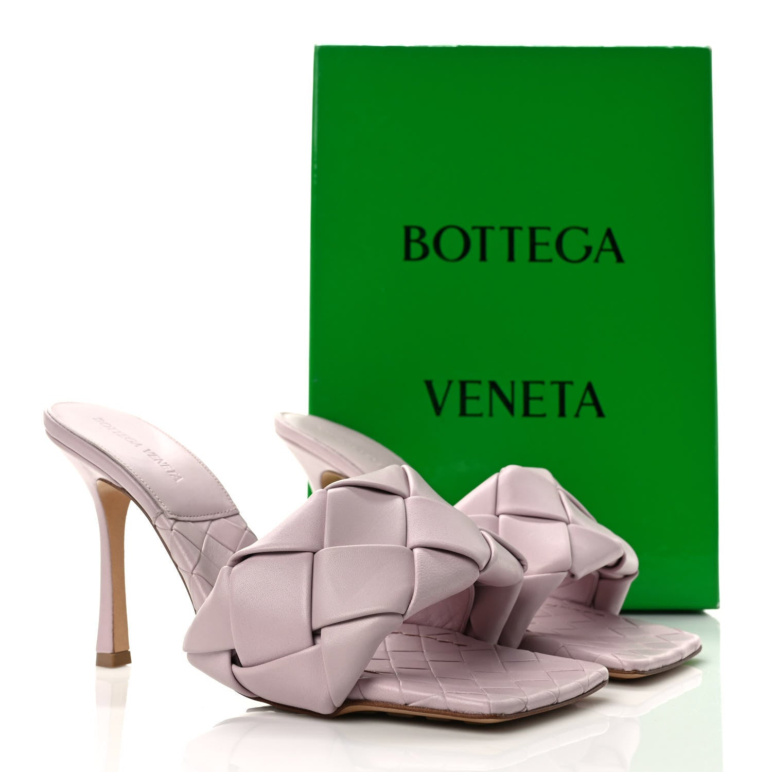 Bottega Veneta Nappa Maxi Intrecciato Lido 90mm Mule Sandals 40 Magnolia 8 of 8