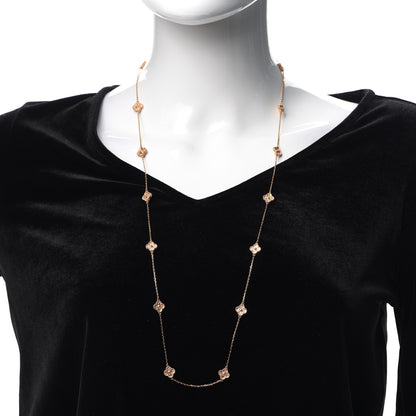 Van Cleef & Arpels 18K Rose Gold 16 Motifs Sweet Alhambra Necklace 2 of 7