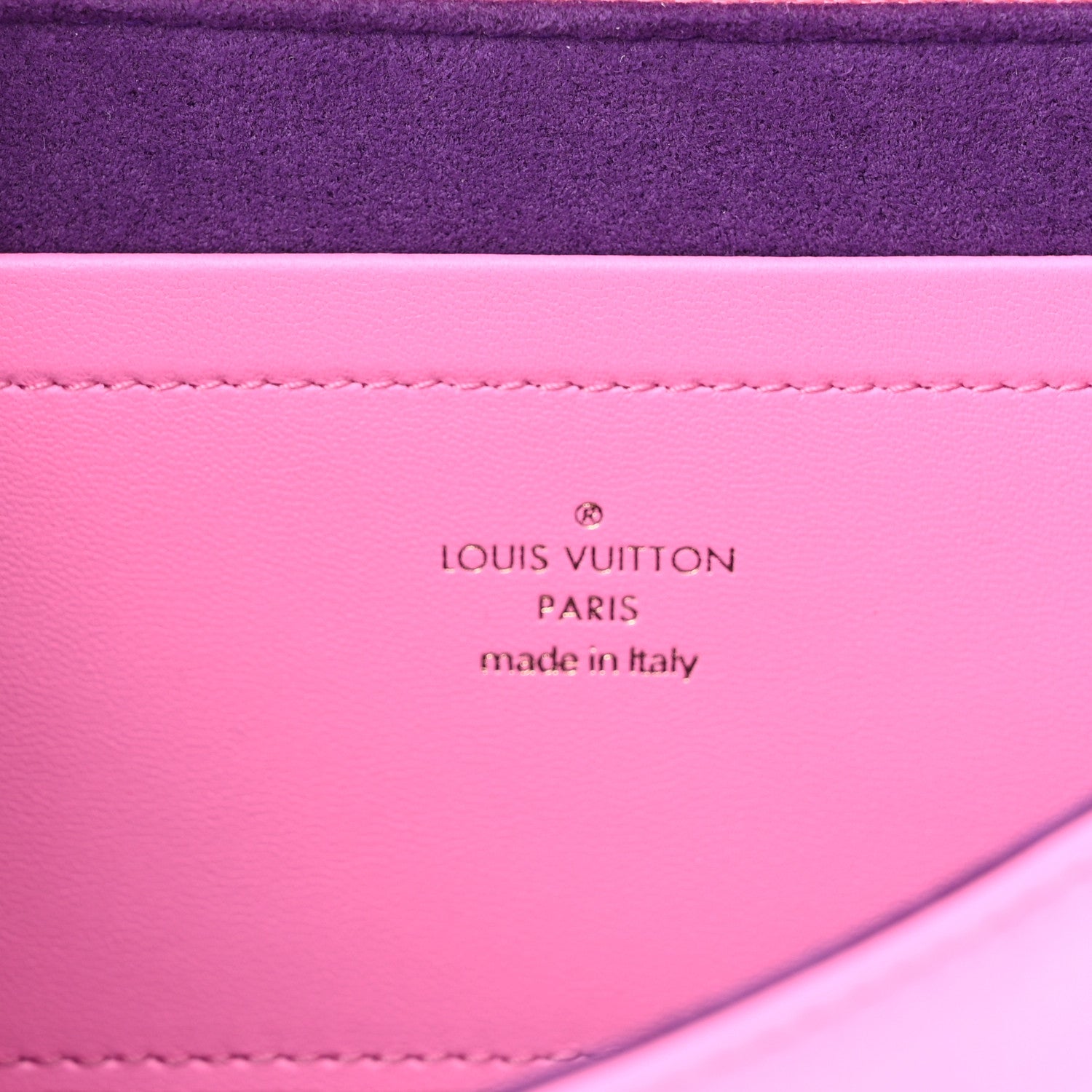 Louis Vuitton Lambskin Embossed Monogram Vuittamins Pochette Coussin Rose Violet 6 of 10