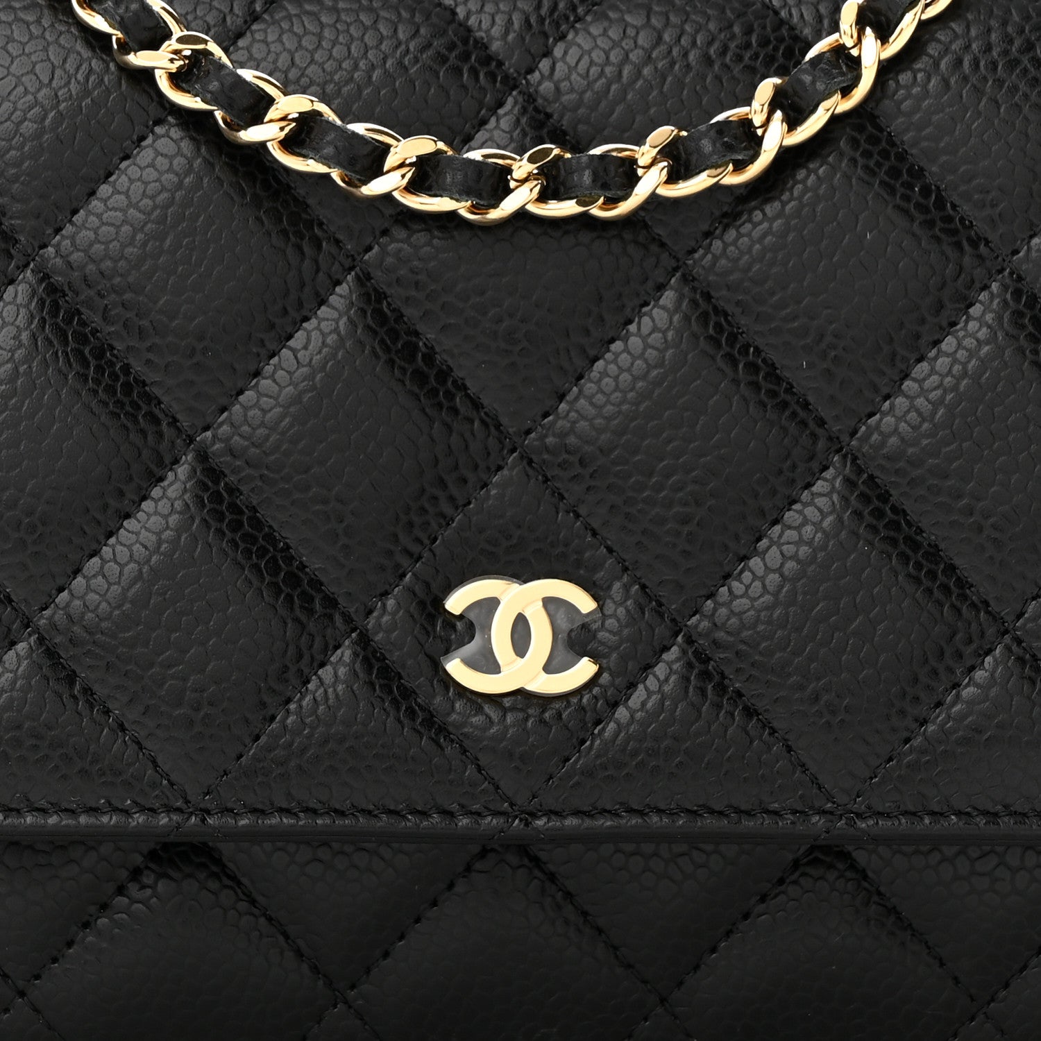 Chanel Caviar Quilted Wallet on Chain WOC Black 9 of 12