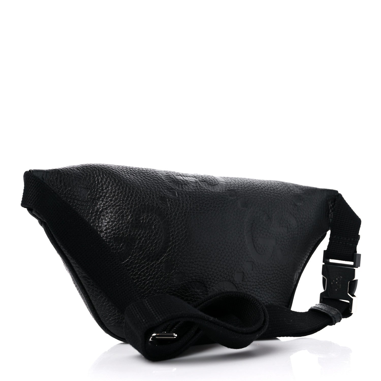 Gucci Piuma Calfskin Jumbo GG Embossed Small Belt Bag Black 3 of 9