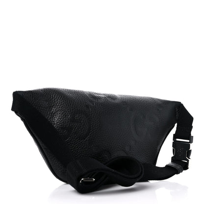 Gucci Piuma Calfskin Jumbo GG Embossed Small Belt Bag Black 3 of 9