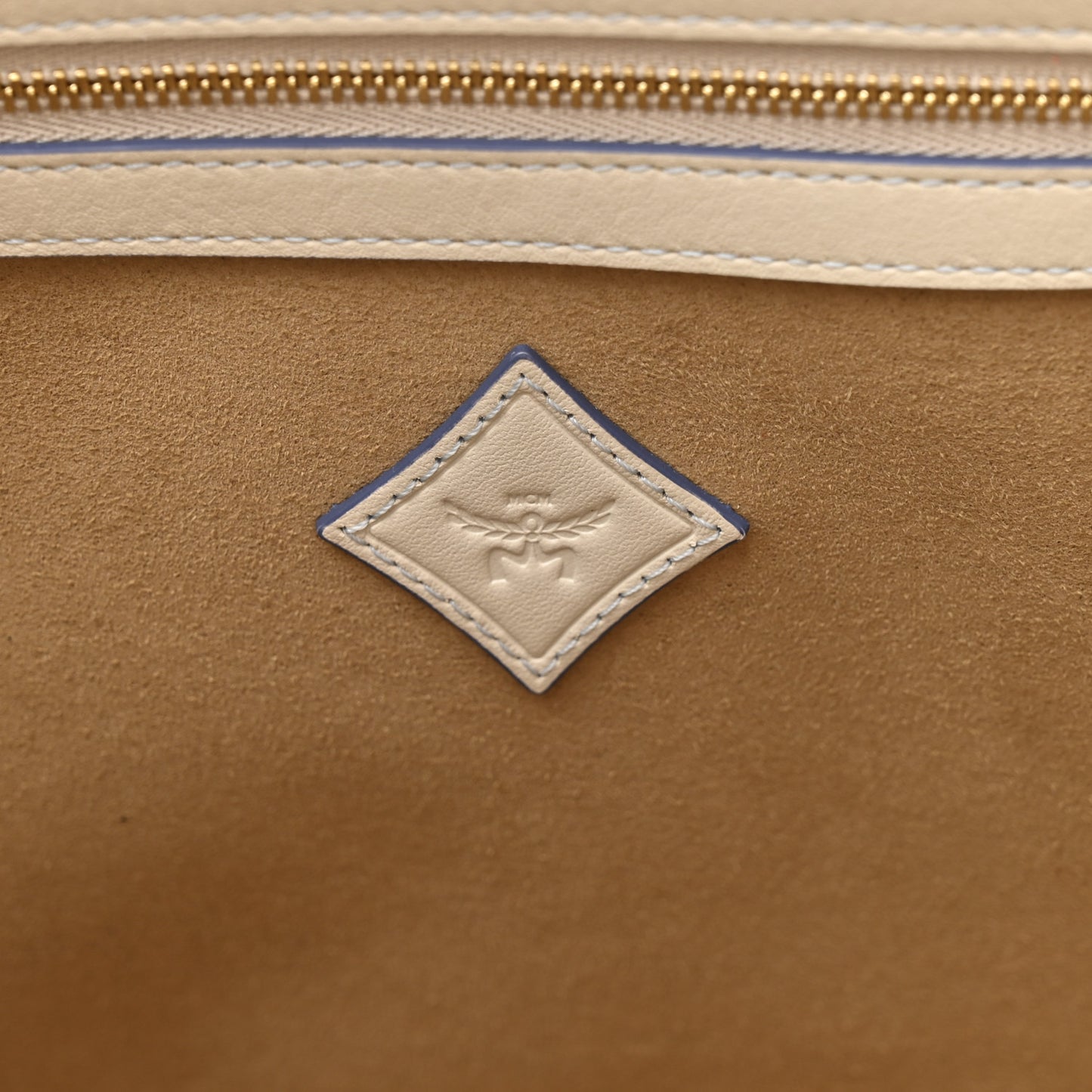 Calfskin Gradation Monogram Large Munchen Tote Blue