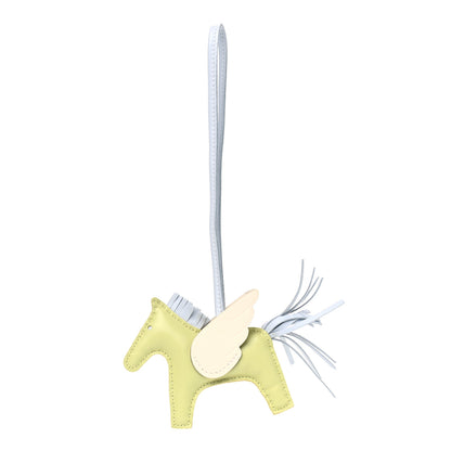 Hermes Milo Lambskin Grigri Rodeo Pegase Horse Bag Charm PM Jaune Bourgeon Bleu Brume Nata 1 of 4