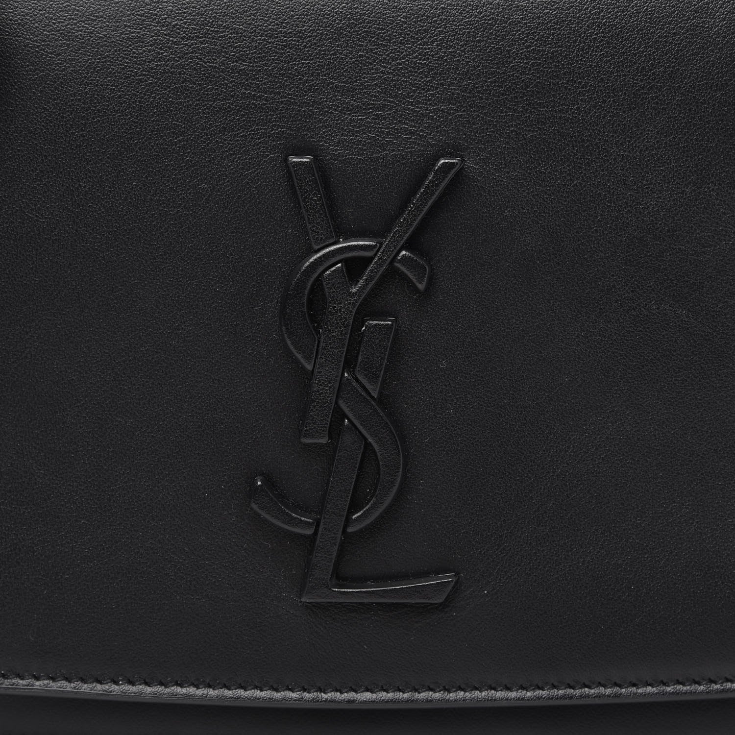 Saint Laurent Smooth Calfskin Small Spontini Saddle Bag Black 9 of 10