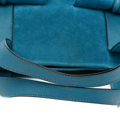 Burberry Suede Classic Check Shoulder Bag Blue 24 of 24