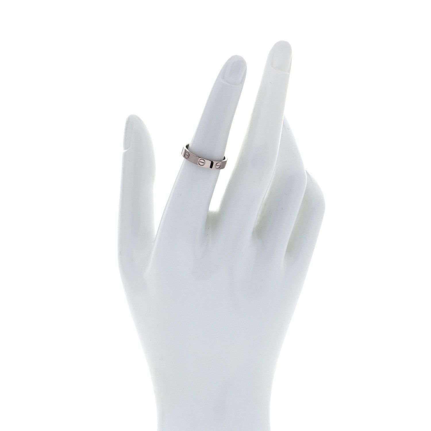 Cartier 18K White Gold 3.5mm LOVE Wedding Band Ring 52 6 2 of 5