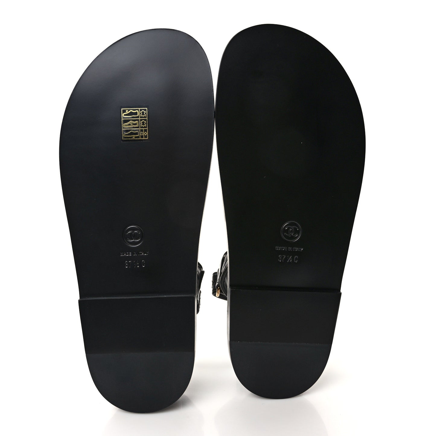 Crumpled Shiny Lambskin Velcro Dad Sandals 37.5 Black