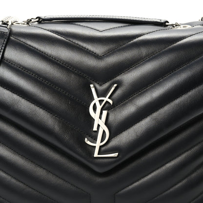 Saint Laurent Calfskin Y Quilted Monogram Medium Loulou Chain Satchel Black 8 of 10