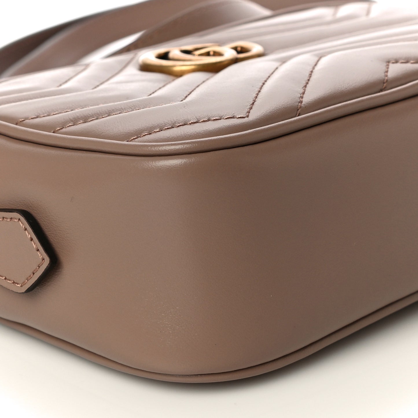 Calfskin Matelasse Mini GG Marmont Chain Shoulder Bag Porcelain Rose
