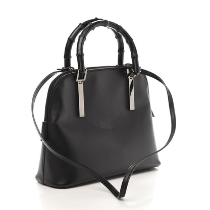 Gucci Calfskin Bamboo Top Handle Black 3 of 10