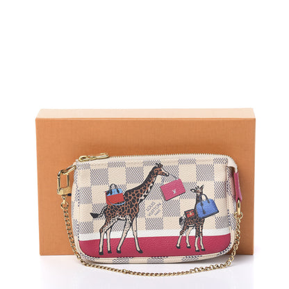 Louis Vuitton Damier Azur 2017 Christmas Animation Mini Pochette Accessories 9 of 9