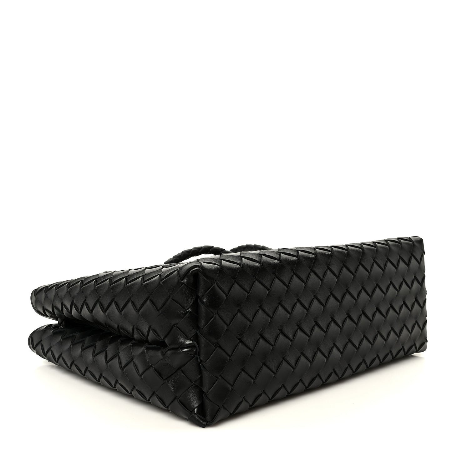 Nappa Intrecciato Medium Andiamo Shoulder Bag Black