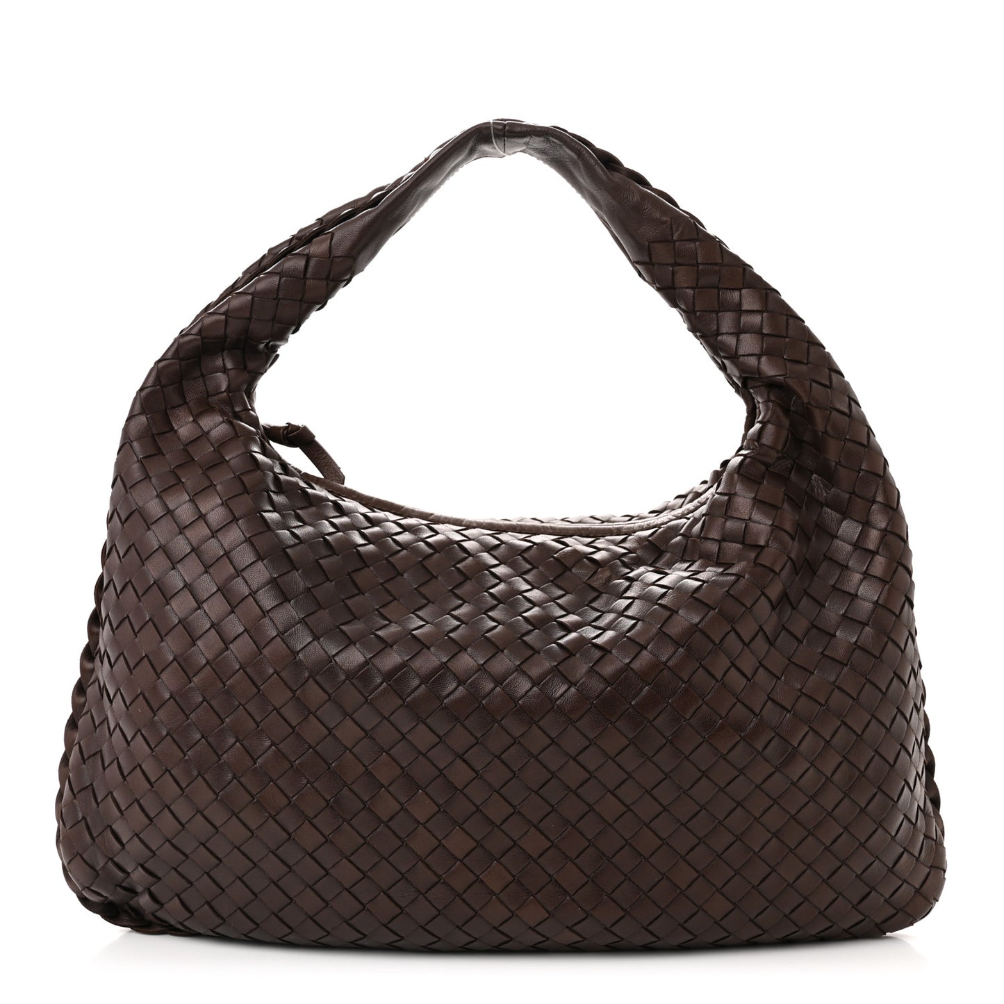 Nappa Intrecciato Medium Veneta Hobo Ebano