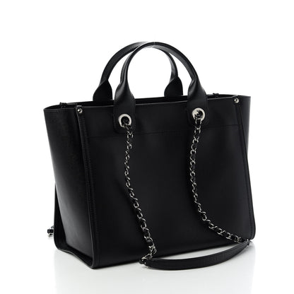 Chanel Caviar Small Studded Deauville Tote Black 3 of 10