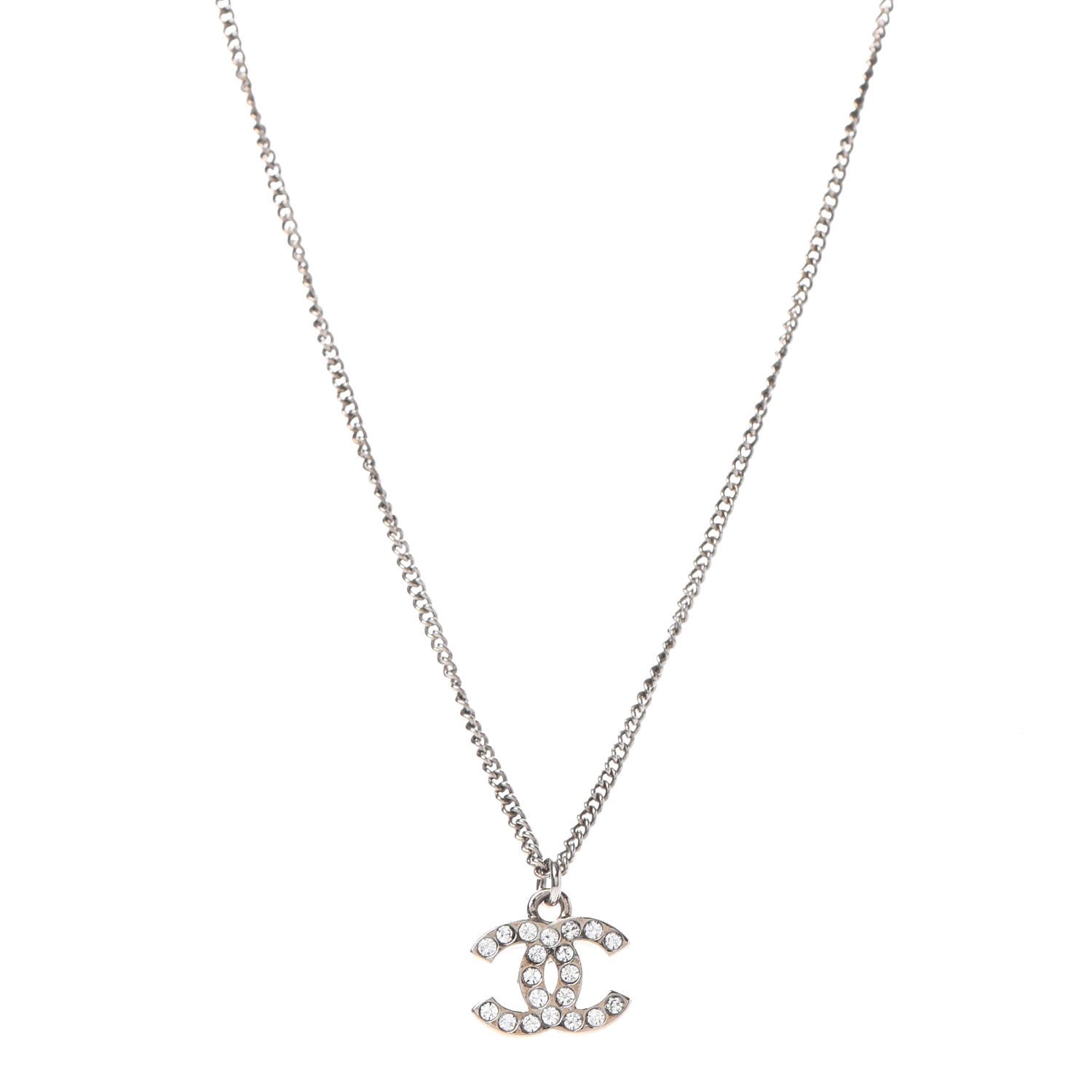 Chanel Crystal CC Necklace Light Gold 1 of 4