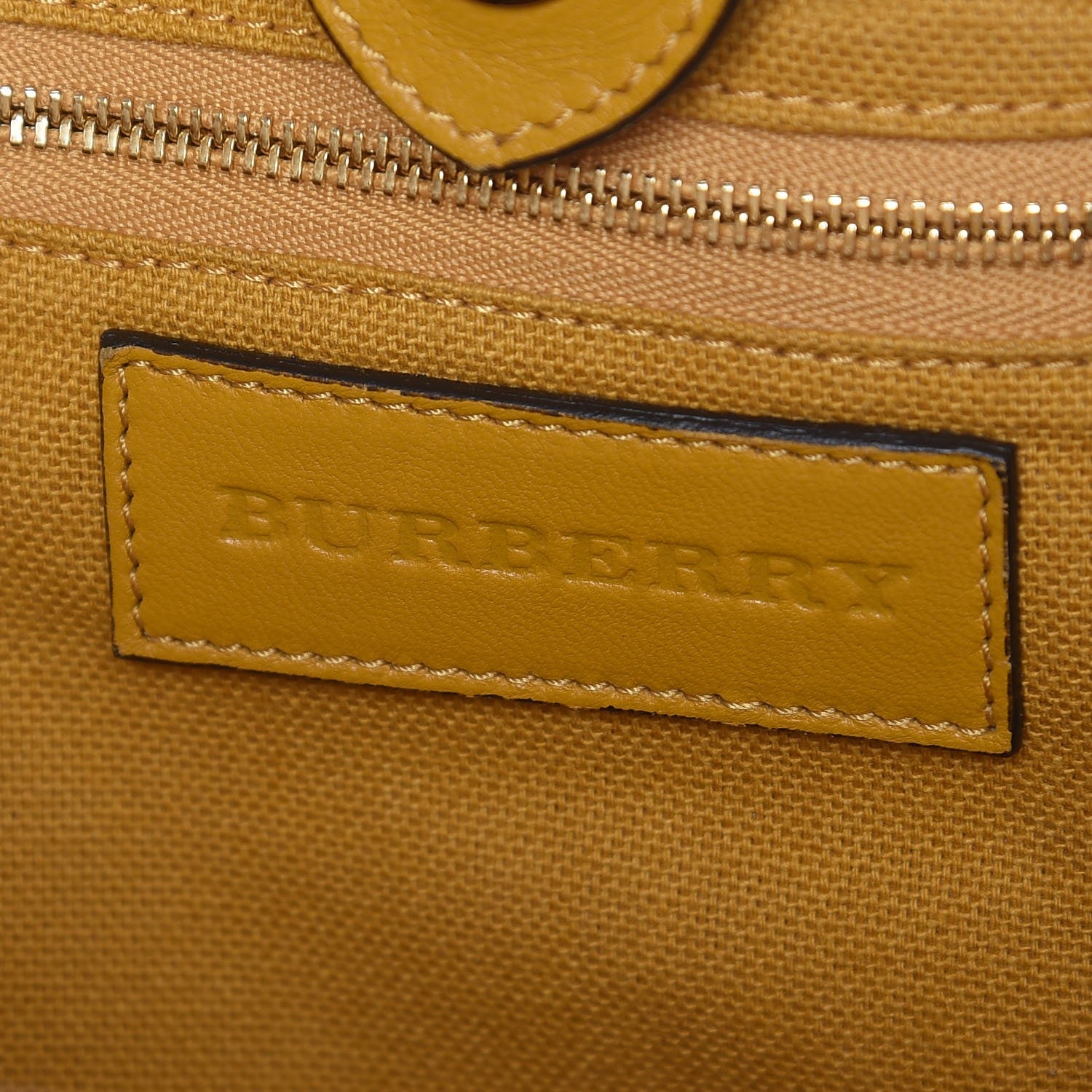 Burberry Calfskin Haymarket Check Small Canterbury Tote Yellow 6 of 12