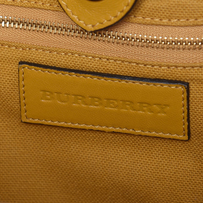 Burberry Calfskin Haymarket Check Small Canterbury Tote Yellow 6 of 12
