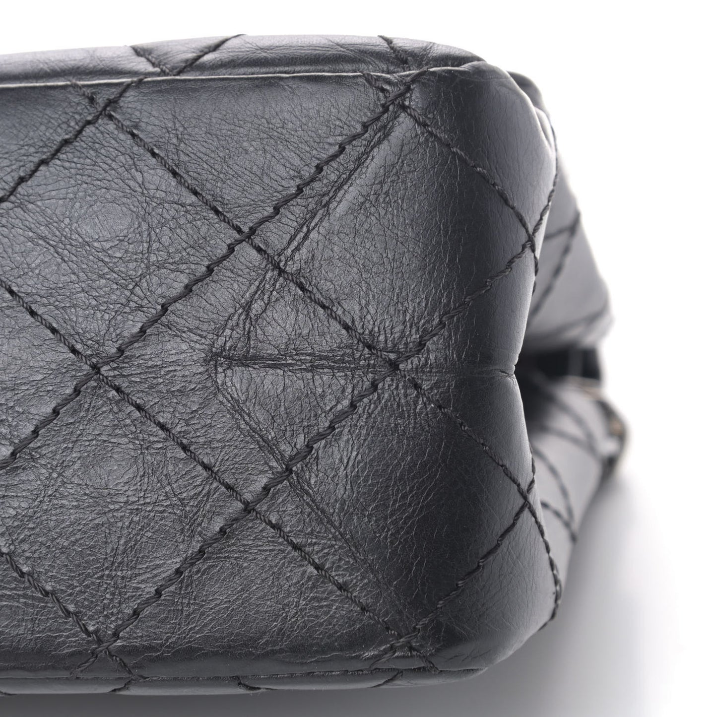 Aged Calfskin Quilted 2.55 Reissue 226 Flap Black