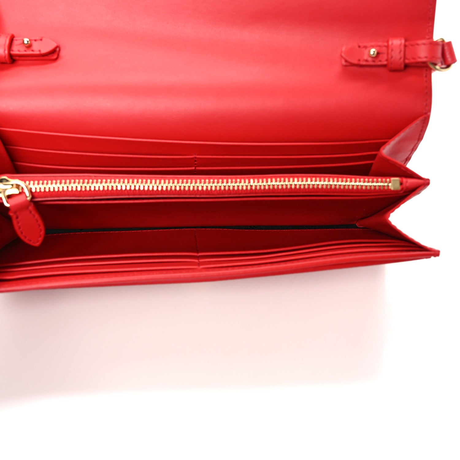 Burberry Calfskin Logo Hazelmere Wallet With Detachable Strap Red 5 of 8