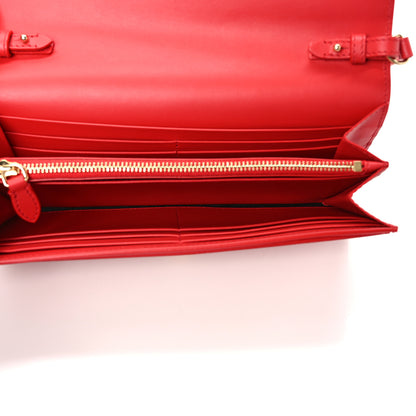 Burberry Calfskin Logo Hazelmere Wallet With Detachable Strap Red 5 of 8