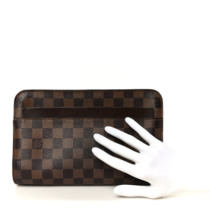 Louis Vuitton Damier Ebene Pochette Saint Louis Clutch 2 of 9