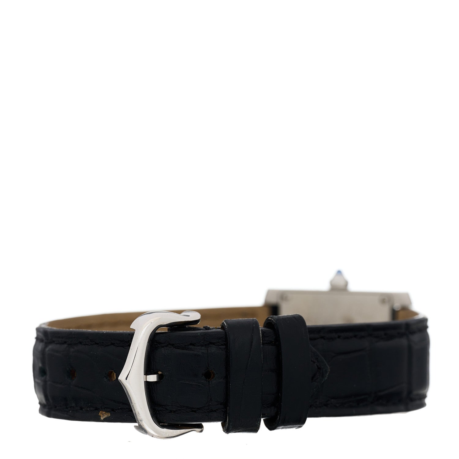 Cartier Stainless Steel Alligator 20mm Tank Francaise Quartz Watch 3 of 4
