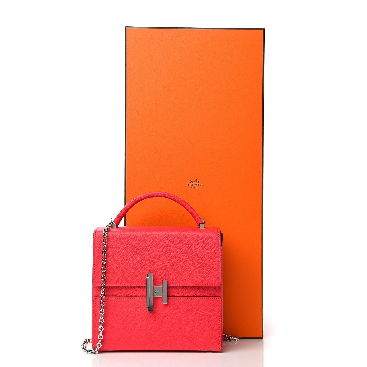 Epsom Cinhetic Boxy Top Handle Bag Rose Extreme