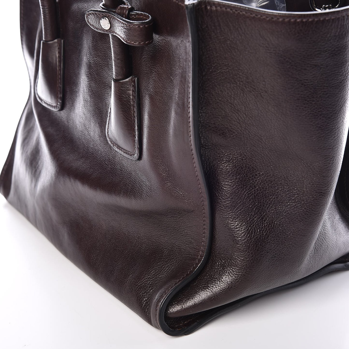 Glace Calfskin Twin Pocket Tote Moro
