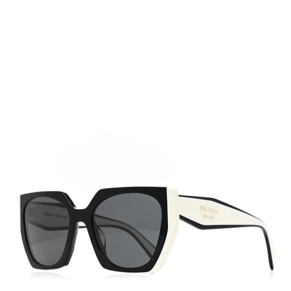 Prada Acetate Sunglasses SPR 15W Black White 1 of 7