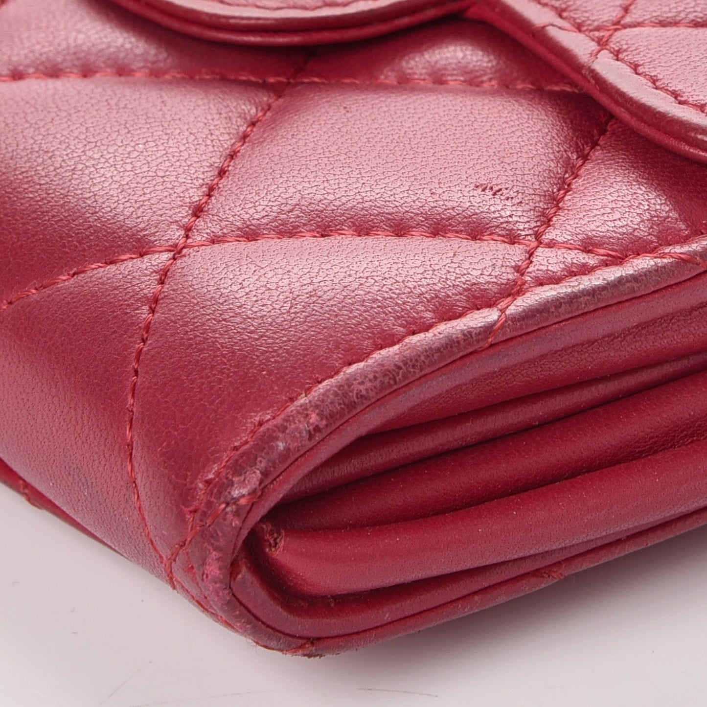 Lambskin Quilted Coin Purse Fuchsia