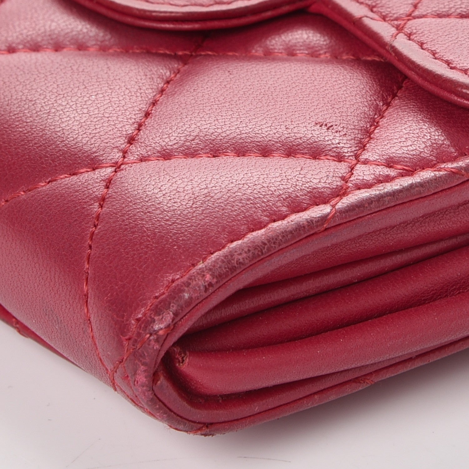 Chanel Lambskin Quilted Coin Purse Fuchsia 10 of 11