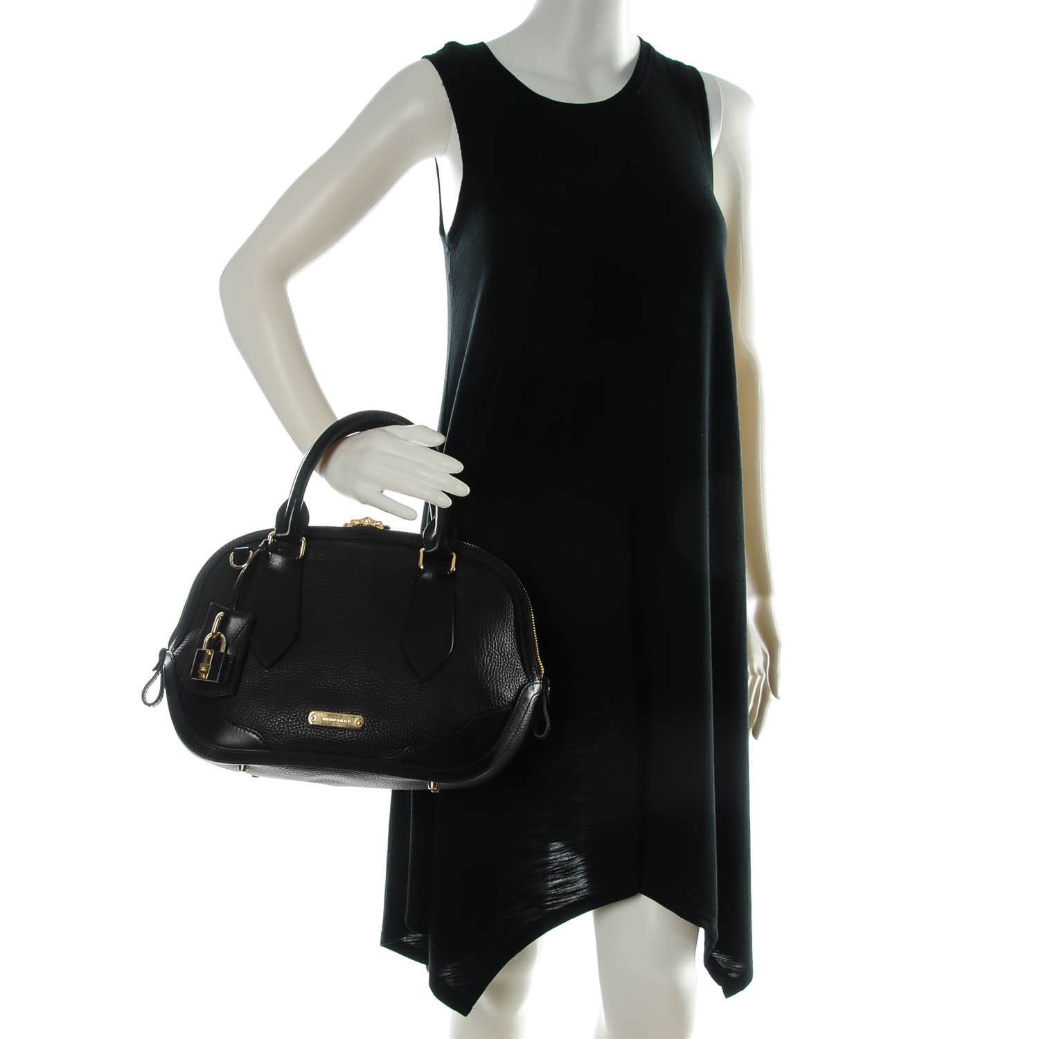 Burberry Grainy Calfskin Small Orchard Bowling Bag Chocolate 2 of 8