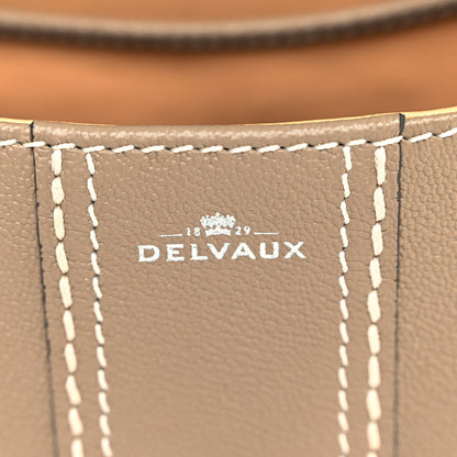 Delvaux Grained Rodeo Calfskin Surpique Mini Brillant Satchel Tourterelle Ivory 6 of 10