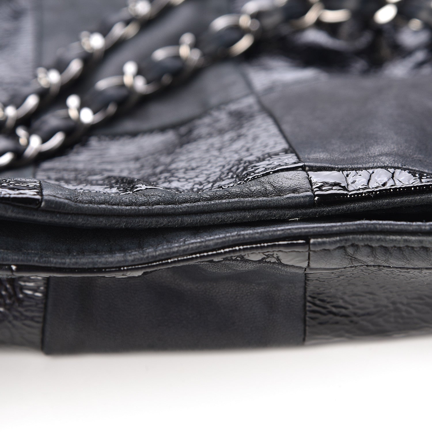 Chanel Patent Patchwork Large Brooklyn Tote Black 7 of 16