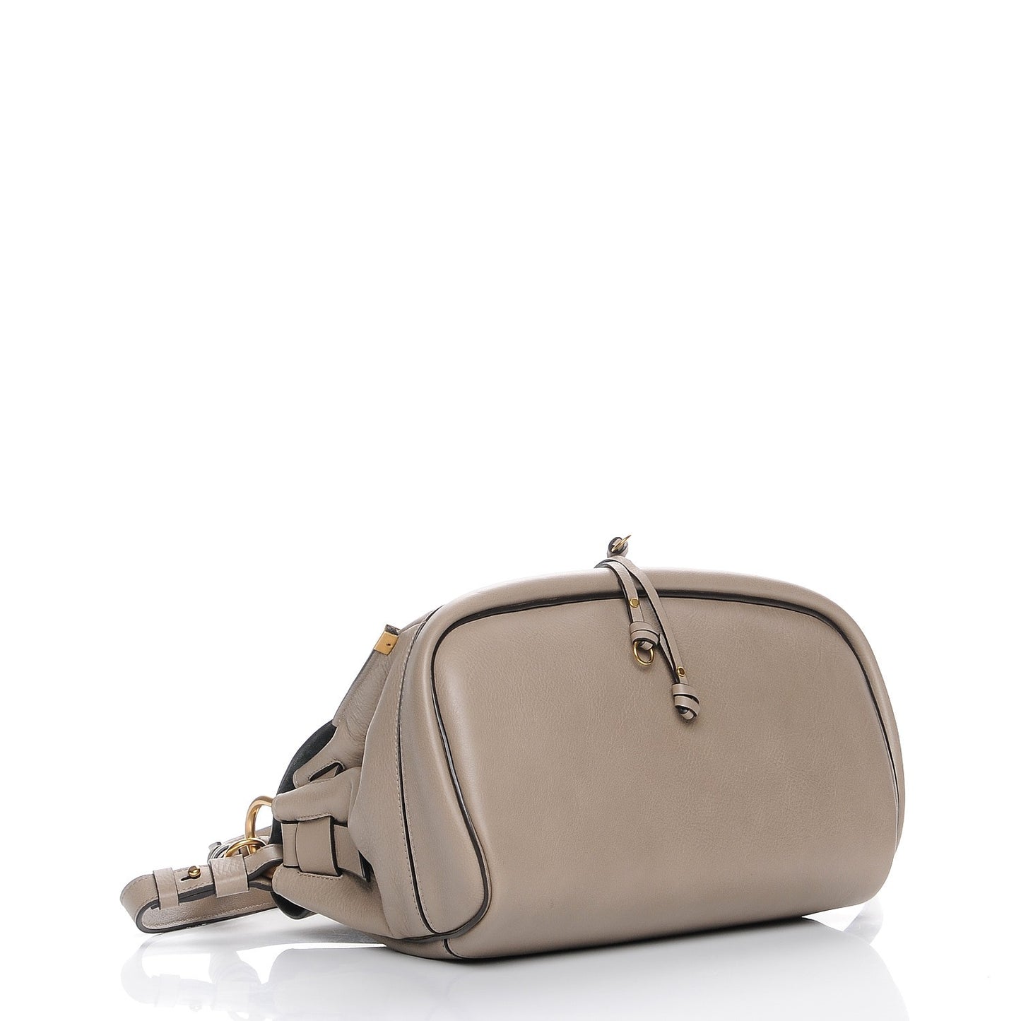 Calfskin Small Owen Flap Bag Motty Grey