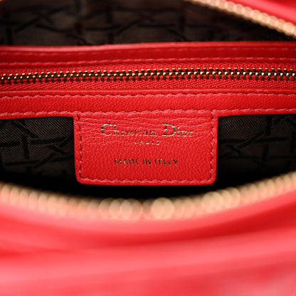 Christian Dior Lambskin Cannage Medium Lady Dior Red 6 of 11