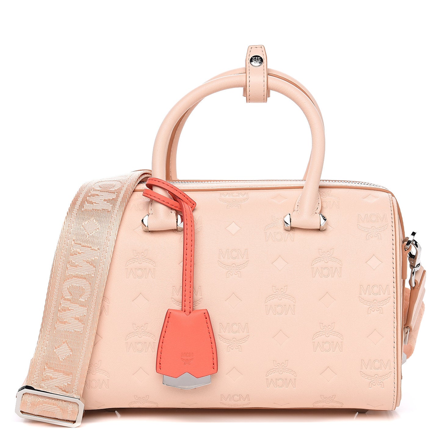 Calfskin Ottomar Monogram Essential Boston Bag Light Pink