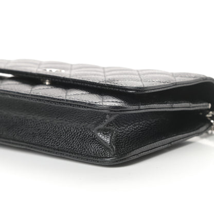 Chanel Caviar Quilted Wallet On Chain WOC Black 11 of 12
