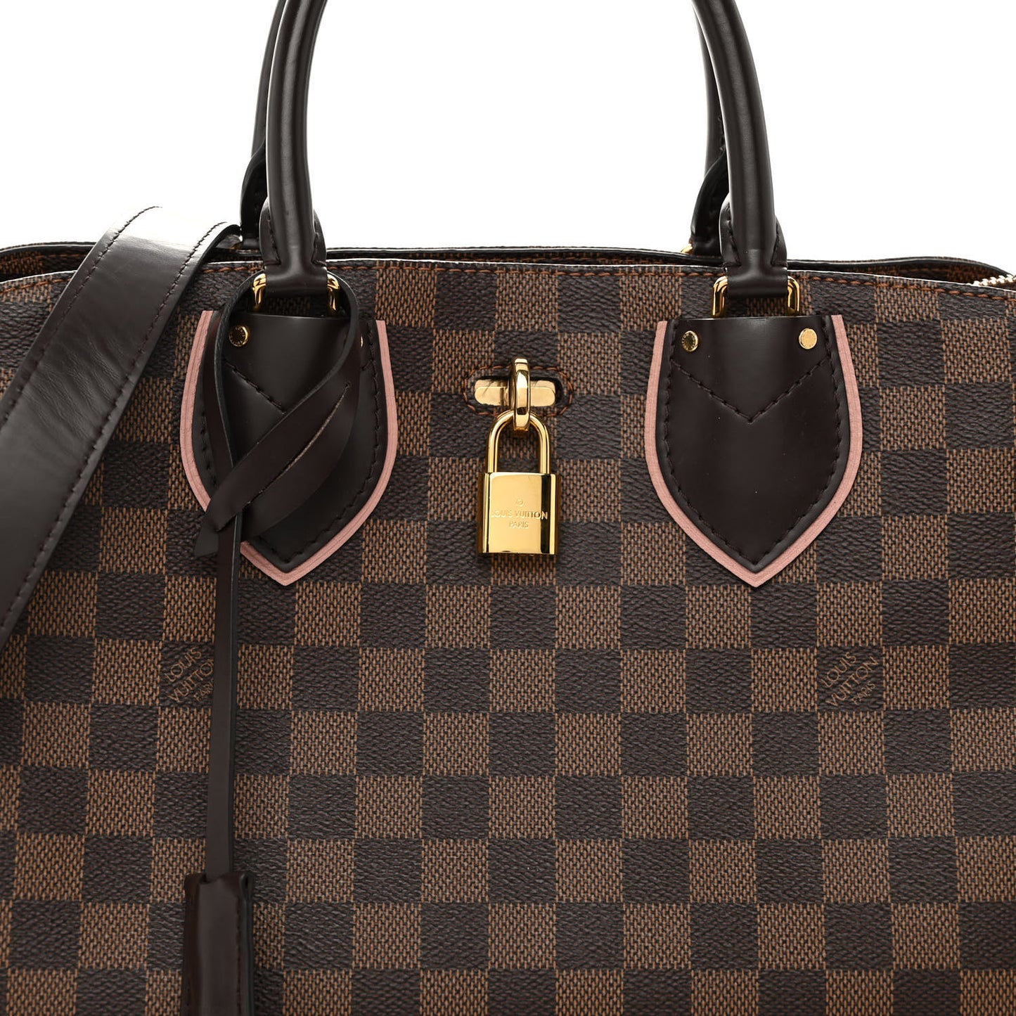 Cuir Taurillon Damier Ebene Normandy Magnolia