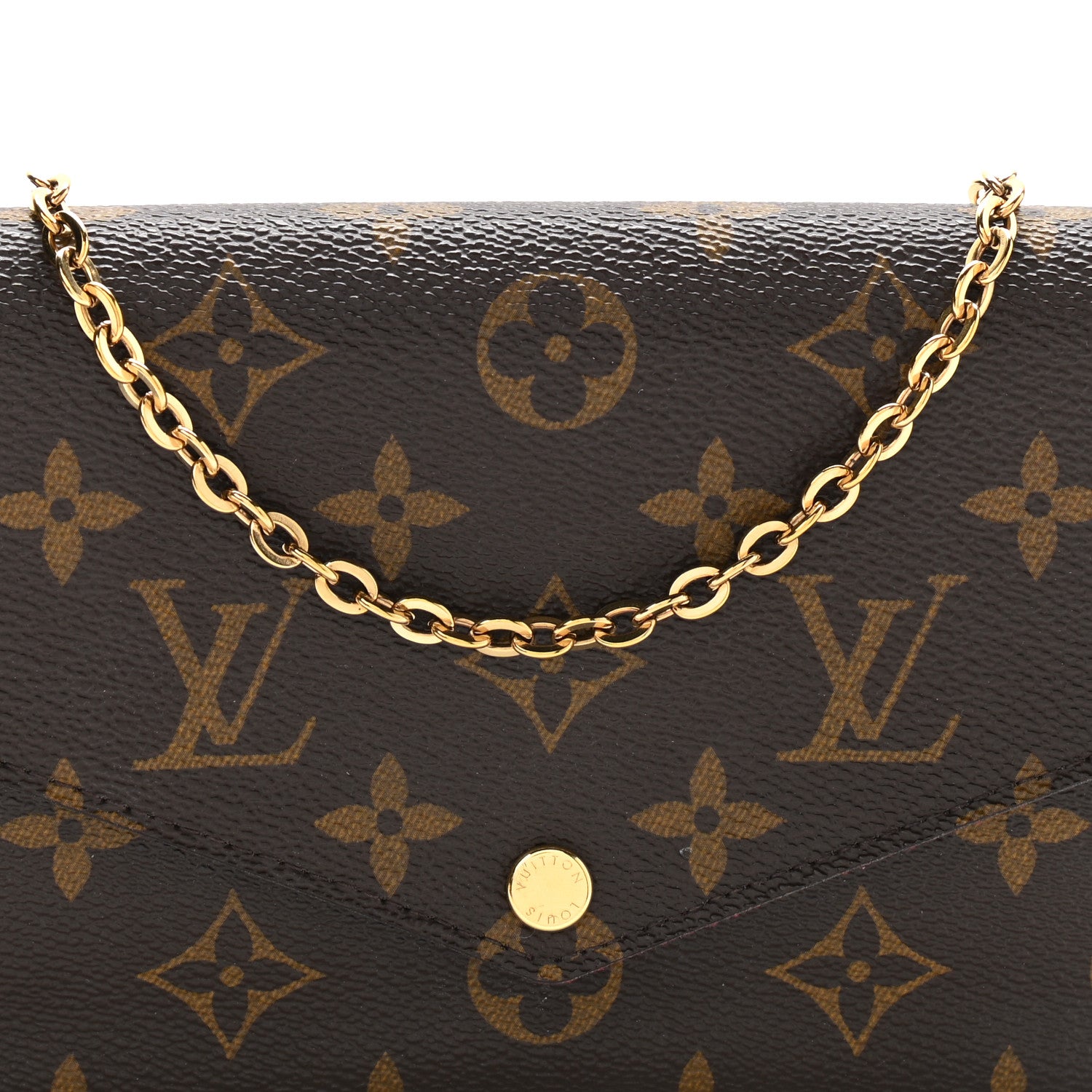 Louis Vuitton Monogram Pochette Felicie Chain Wallet Fuchsia 10 of 15