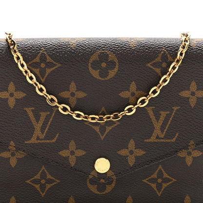 Louis Vuitton Monogram Pochette Felicie Chain Wallet Fuchsia 10 of 15